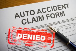 your car accident claim is denied!