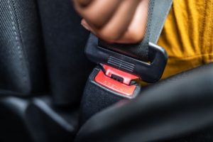 KB passenger in an auto accident - buckle up